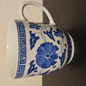Vintage Blue and White Floral Mug Made In China
